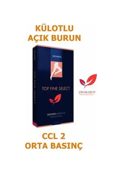 Sigvaris Top Fine Burnu Açık Külotlu Varis Çorabı Orta Basınç