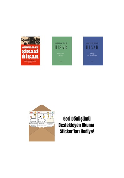 Edebiyat Yazıları - 1 + Geçmiş Zaman Fıkraları Ciltli + Aşk İmiş Her Ne Vâr Âlemde Ciltli + Okuma Sticker'ları