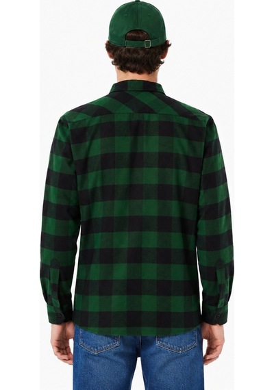 Lacoste Men's Relaxed Fit Button-down Linen Shirt Rahat Kesim Pamuklu Kareli Erkek Gömlek Yeşil Lacoste Men's Relaxed Fit Button-down Linen Shirt Rahat Kesim Pamuklu Kareli Erkek Gömlek Yeşil