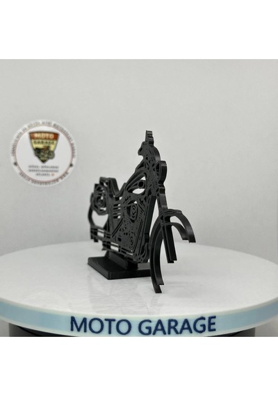 Harley Dyna Low Rider Masa Dekoru Motor Tutkunlarına Özel Motosiklet Silüeti