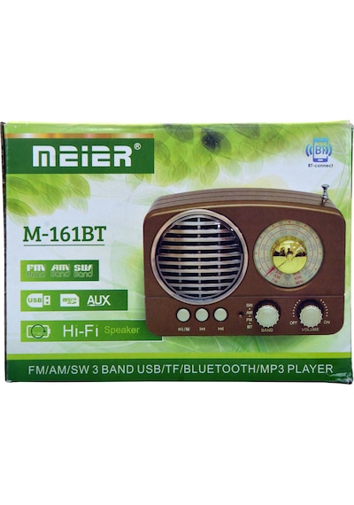 Nostaljik Fm Radyo Bluetooth-Usb-Retro Meier M161-Bt