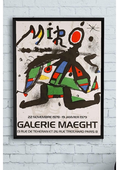 Pster12364 Joan Miro - Orig Art Sanatsal Çerçeveli Tablo 21x30cm