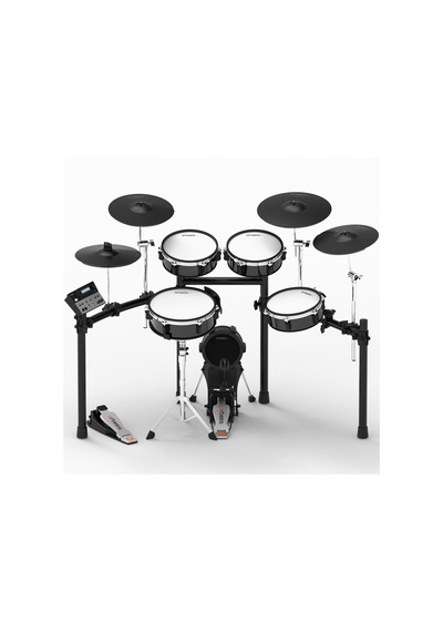 Artesia A250-bms Legacy Dijital Davul Seti Black Metallic Stripe Orta Seviye File Deri Mesh Padler, Hassas Tetikleme, Komple Set