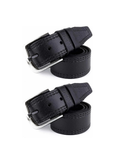 Lugmo 2 Adet Hakiki Deri Erkek Kemer 4,5 Cm Dikiş Desenli Siyah Çok Renkli Lugmo 2 Adet Hakiki Deri Erkek Kemer 4,5 Cm Dikiş Desenli Siyah Çok Renkli
