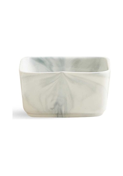 Pasabahce Marble Porselen Servis Kasesi Kare 9 Cm Beyaz - 1 Adet