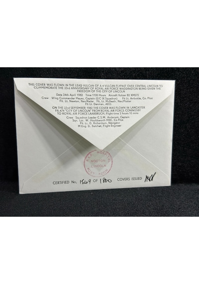 1983 İngiltere Kraliyet Hava Kuvvetleri The Closure Of Royal Air Force Hospital Nocton Hall Fdc İlk Gün Zarfı Limited Islak İmzalı