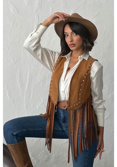 Verymoda Suni Kürk Mont Şık Ve Modern Kışlık Dış Giyim Vmf1806 Taba
