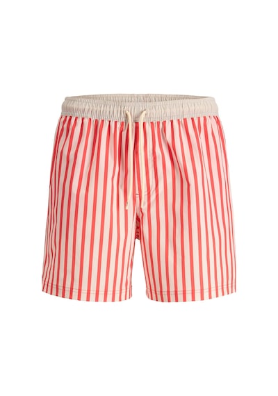 Jack & Jones Jpstkauaı Erkek Deniz Şortu Çizgili Regular Fit Rahat MERCAN