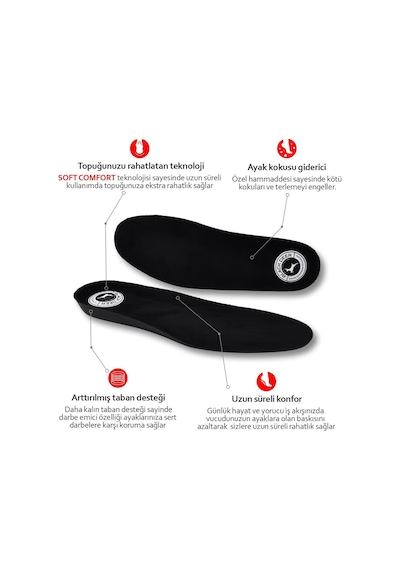 Black Deer Shock Absorbing Technology Supportive N20 Siyah Ortope