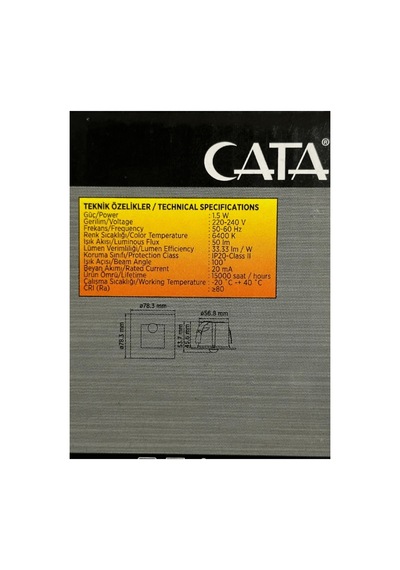 Ct-5183 1,5w Günışığı Sensörlü Koridor Aydınlatması Diğer