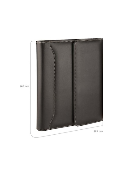 Organizer Ajanda Tarihsiz Kareli 22x26 CM - Siyah