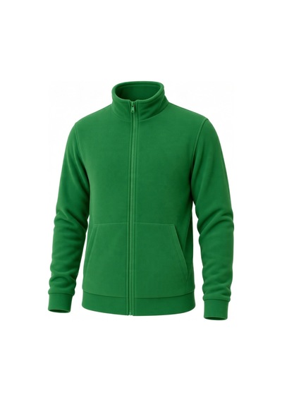 Givoria Erkek Polar Hırka Kışlık Fermuarlı Çeket Tüy Toplamaz Rüzgar Geçirmez Polar Kazak Sweat Yeşil Yeşil
