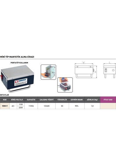 Fett Vdm-9 Vertex Mini Tip Manyetik Alma Cihazı