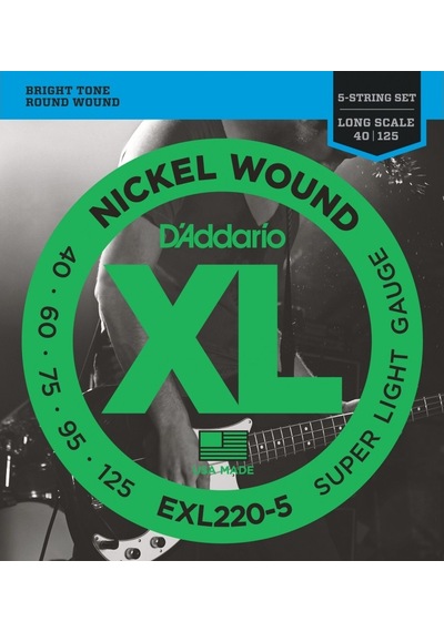 Daddario EXL220-5 5 Telli Bas Gitar Teli (40-125)