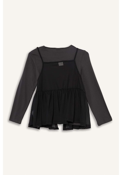 Defacto Kız Çocuk Loose Fit Bisiklet Yaka Baskılı Uzun Kollu Tişört G1083a825auar58 Antrasit Defacto Kız Çocuk Loose Fit Bisiklet Yaka Baskılı Uzun Kollu Tişört G1083a825auar58 Antrasit