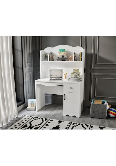 Baby Darling City Çalışma Masası Beyaz %100 Mdf Beyaz