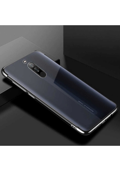 Xiaomi Redmi 8 Köşeleri Renkli Kamera Korumalı Şeffaf Kılıf