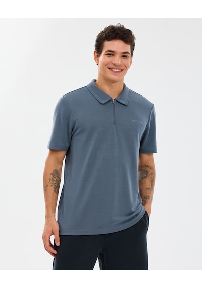 Skechers M Soft Touch Pique Polo Erkek Gri Polo Yaka Tshirt S2610086-3998