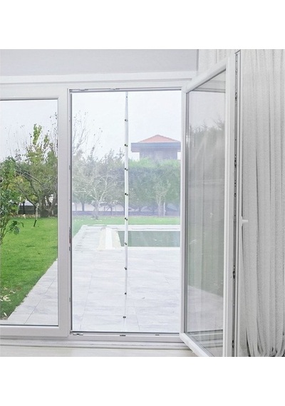 Pratik Manyetik Mıknatıslı Beyaz Kapı Sinekliği Tülü 90 X 210 Cm Tül