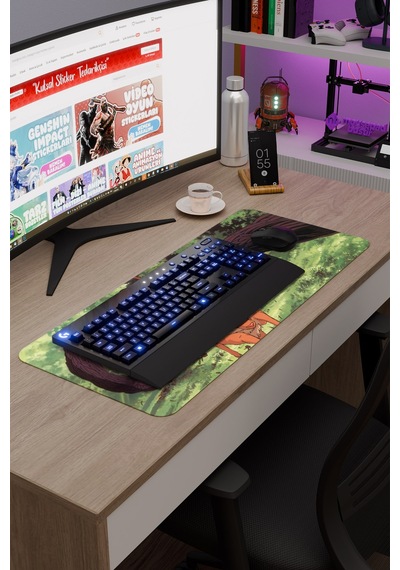 Mononoke Hime Anime V4 - 70x30 Xl Gaming Kauçuk Kaymaz Taban Mouse Pad Fare Altlığı