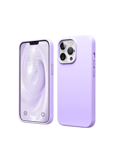 Apple Uyumlu iPhone 13 Pro Max  Silikon Kılıf - Pastel Renk Tonu Esnek Tam Koruma Kapak - Lila