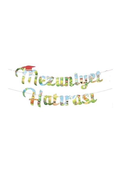Mezuniyet Hatırası Banner Renkli Desenli Tüm Yaşlar