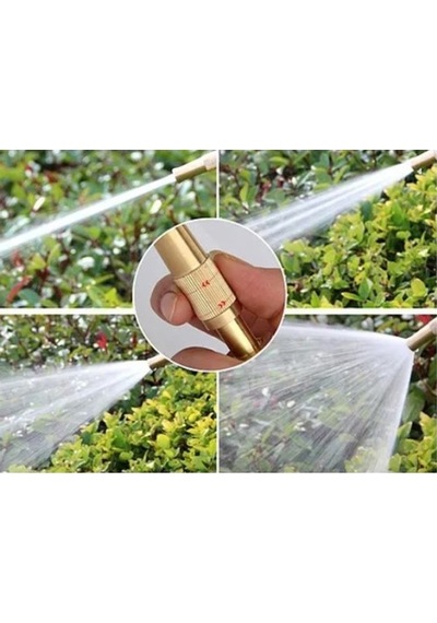 Bahçe Sulama İçin Basınç Ayarlı Metalik Sarı Hortum Başlığı