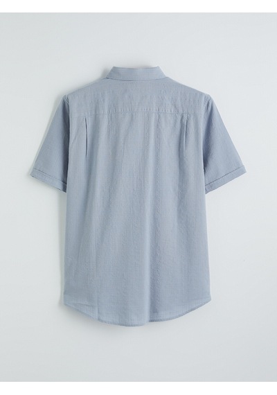 Lcwaıkıkı Classic Mavi Regular Fit Armürlü Erkek Gömlek