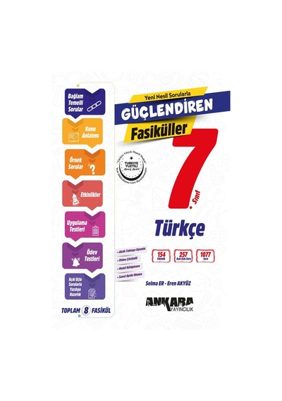 Ankara 7. Sınıf Türkçe Güçlendiren Fasiküller Ankara Yayıncılık