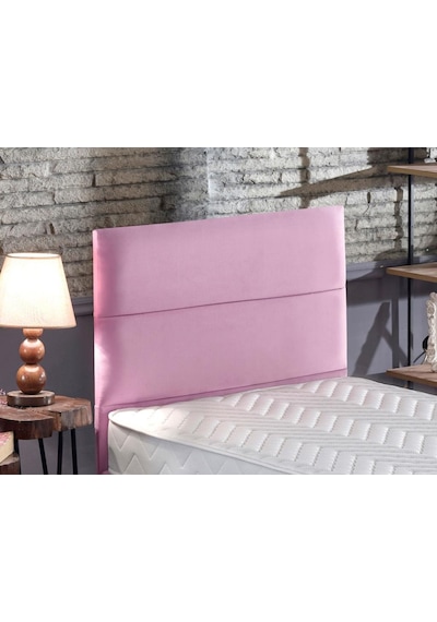 Nironyatak Niron Pinky Tek Kişilik Yatak Seti - Pembe Kumaş Baza, Başlık Ve