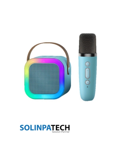 Karaoke Mikrofonlu Kablosuz Bluetooth Rgb Işıklı 5 Ses Efektli Hd Stereo Ses Usb/sd K12 Hoparlör