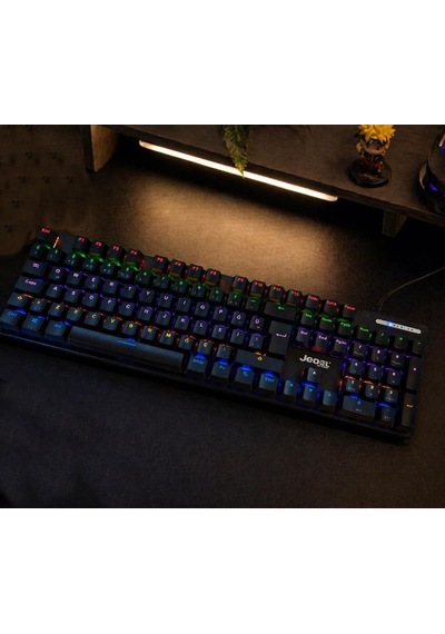 Jedel Kl-138 Blue Switch Mekanik Rgb Efekli Işıklı Oyuncu Klavye Q Türkçe Klavye 9 Farklı Işık Modu
