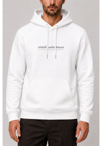 Redline Consume Erkek Regular Fit Kapüşonlu Sweatshirt Beyaz