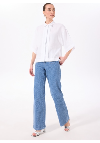 Fabrika Açık İndigo Kadın Düz Denim Pantolon F5sl-pnt0332