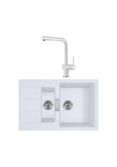 Franke Tectonite S2d 651-78 Pw Evye - Franke Active Plus Doccia 2.0 Bianco Armatür Set Beyaz