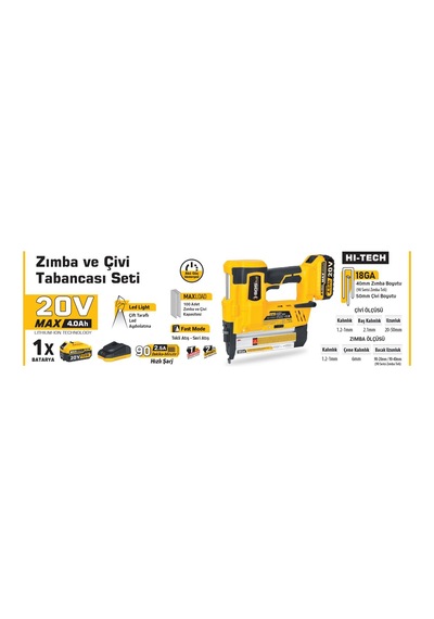 Sgs 5165 Akülü Zımba Ve Çivi Çakma Tabanca Makinası 20 Volt Diğer