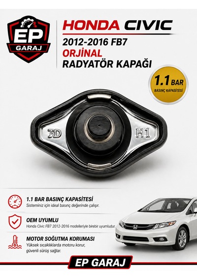 Honda Cıvıc Fb7 2012 2016  Radyatör Kapağı 1.1 Bar
