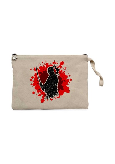 Samurai O Klid Krem Clutch Astarlı Cüzdan / El Çantası