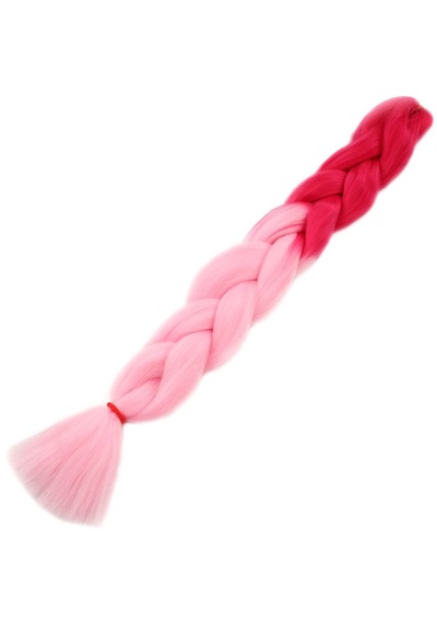 Afrika Örgülük Sentetik Ombreli Saç 100 Gr.- Koyu Pembe / Açık Pembe