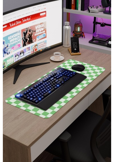 Dama Kaymaz Dikişli Kauçuk Oyuncu Mousepad V5 - 70x30 Xl Gaming Mouse Pad Fare Altlığı