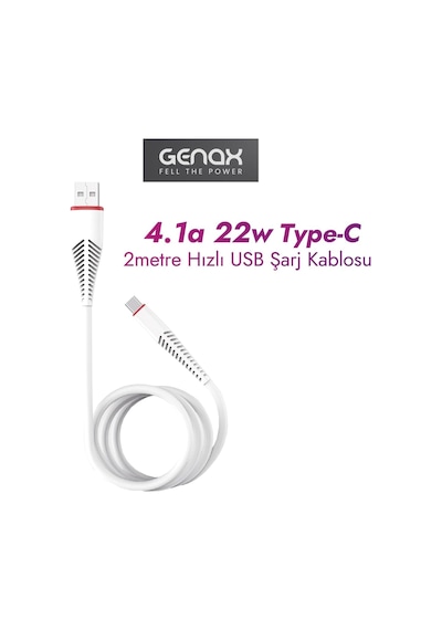 2 Metre Usb Type-c Uçlu Kablo Yüksek Performans