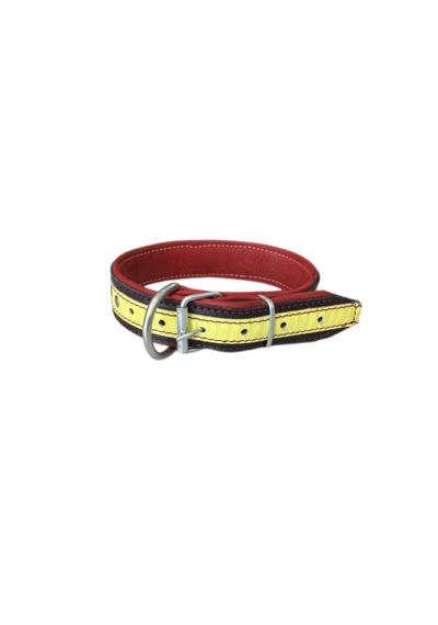 Ln Leather Gerçek Deri Orta Irk Yumuşak Dokulu 3,5 X 65 Cm Tasma Sarı Siyah