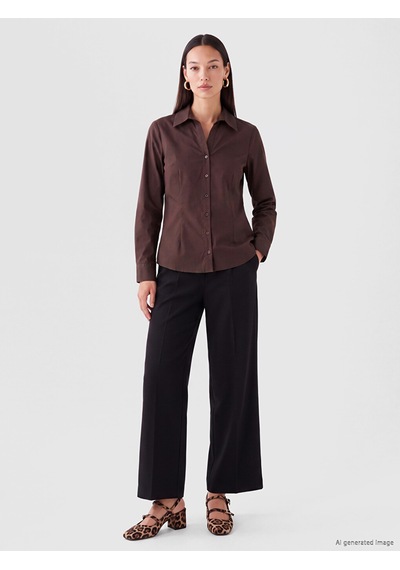 Lcw Everyday Kahverengi Regular Fit Kadın Gömlek