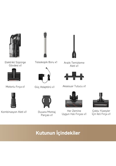 MOVA G70 Complete 225 Aw Yüksek Emiş Gücü Kablosuz Dikey Süpürge