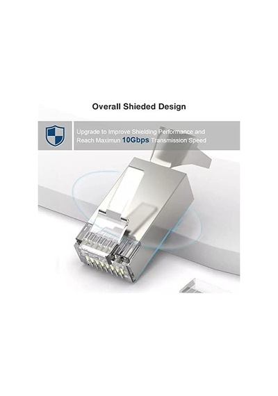 Q-j7100m Cat7 Metal Rj45 Konnektör, 100 Lü Paket Cat7 Jack + Ayraç, Ethernet Network Lan Kablo Ucu, Metal Gövdeli Rj45 Plug, Cat7 Kablo Sonlandırma Konnektörü Q-j7100m Cat7 Metal Rj45 Konnektör, 100 Lü Paket Cat7 Jack + Ayraç, Ethernet Network Lan Kablo Ucu, Metal Gövdeli Rj45 Plug, Cat7 Kablo Sonlandırma Konnektörü