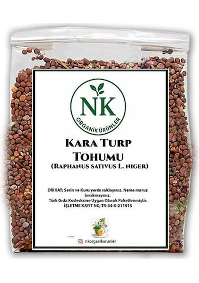 Kara Turp Tohumu Raphanus Sativus L. Niger Yeni Hasat 25gr