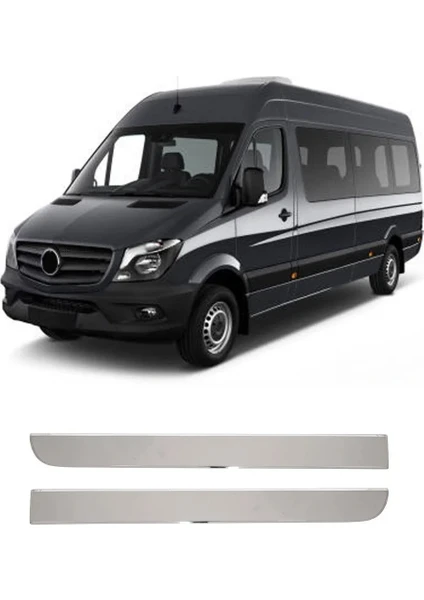 Mercedes Sprinter W906 Krom Arka Cam Üst Çıtası 2 Parça 2006-2017 P. Çelik