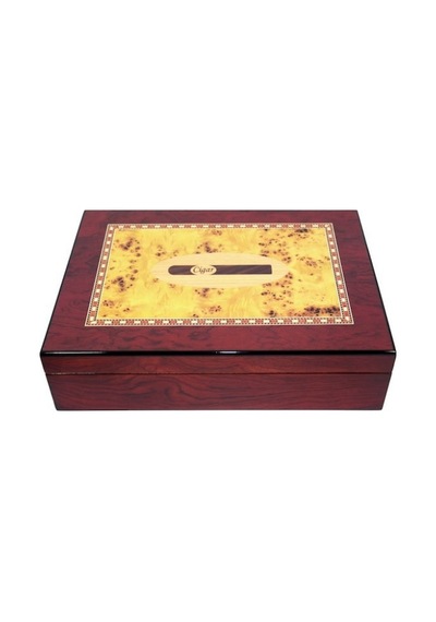 Premiumquality Fortaleza Kahverengi Sedir Humidor Puro Kutusu - Trm5004