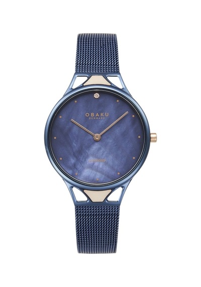 Obaku Denmark V302lxllml Quartz Çelik Hasır Lacivert 32 Mm Kadın Kol Saati Lacivert