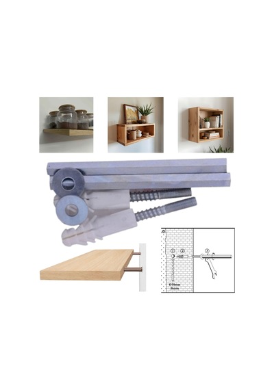 Cateksss Gizli Raf Tutucu 8mm 10 Cm - 18 Li Paket Gümüş